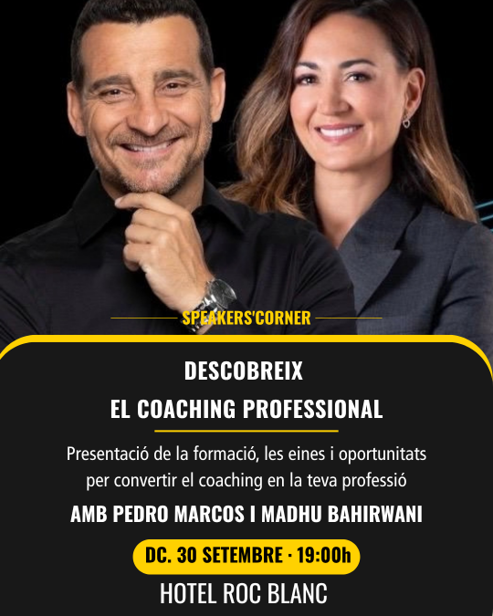 Presentación sobre coaching profesional con Pedro Marcos y Madhu Bahirwani