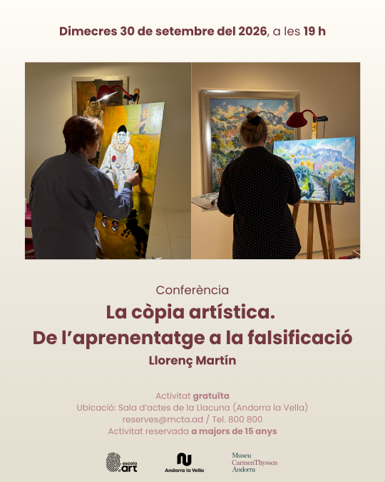 Conferencia sobre la copia artistica en Andorra la Vella