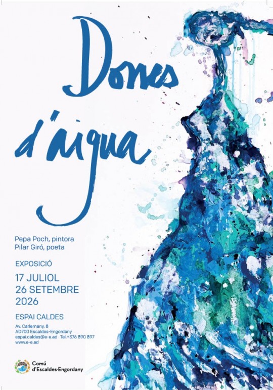 Cartel de la exposición Dones d'aigua con arte y poesía