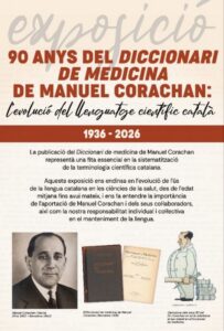 Cartel de la exposición sobre el Diccionario de Medicina de Manuel Corachan