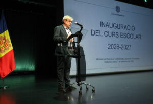 Ministro hablando en la inauguración del curso escolar 2026-2027 en Andorra
