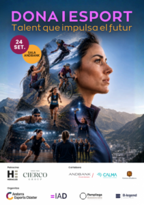 Cartel de la jornada sobre el talento femenino en el deporte en Andorra