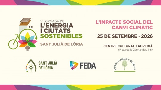 Cartel de la 5a jornada sobre energía y sostenibilidad en Sant Julià de Lòria