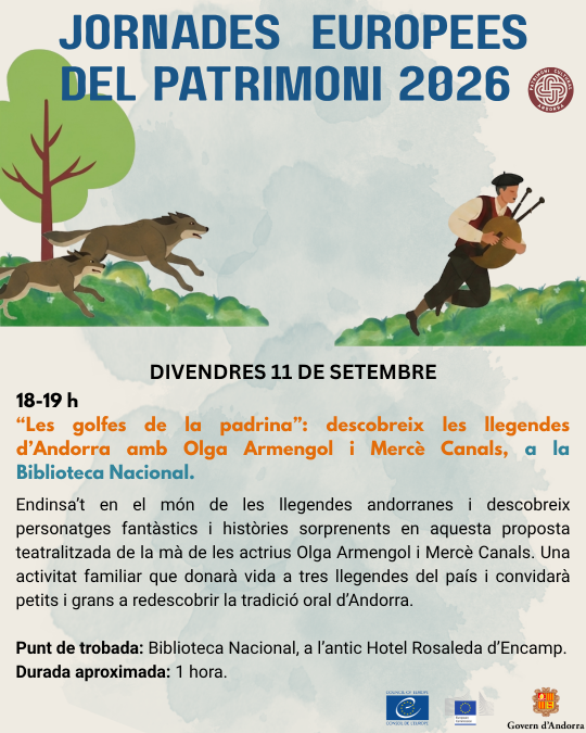 Cartel de las Jornades Europees del Patrimoni 2026 en Andorra