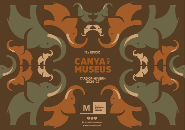 Cartel de la nova edició de Canya als Museus amb elefantes decorativos