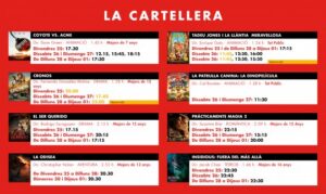 Cartellera de Cinemes Illa Carlemany amb pel·lícules i horaris
