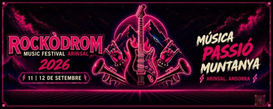 Cartel del Festival Rockòdrom en Arinsal, Andorra, 2026.