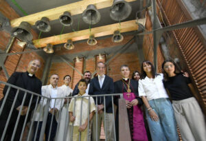 Inauguración del nuevo campanar en el Santuari de Meritxell con cuatro campanas
