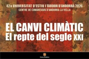 Cartel de la conferencia sobre el cambio climático en Andorra 2026