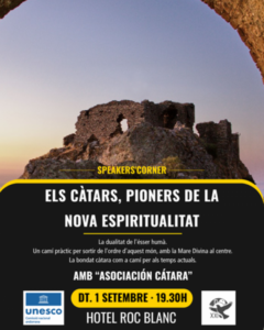 Cartel de la xerrada sobre els càtars i la seva influència espiritual