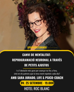 Sara Jurado en la xerrada sobre reprogramació mental a Escaldes-Engordany