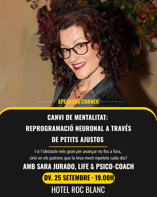 Sara Jurado en la xerrada sobre reprogramació mental a Escaldes-Engordany