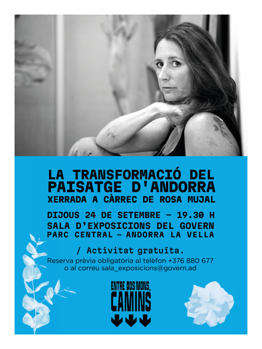 Cartel de la xerrada sobre la transformació del paisatge d'Andorra
