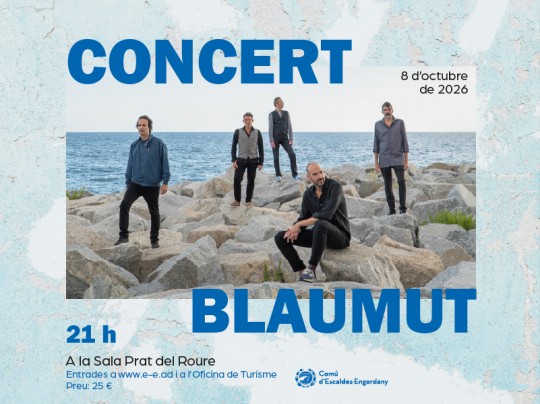 Blaumut en concierto en Escaldes-Engordany el 8 de octubre de 2026