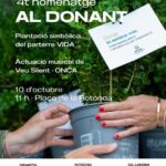 Plantació simbòlica del parterre VIDA durant l'homenatge als donants d'òrgans.