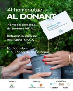 Plantació simbòlica del parterre VIDA durant l'homenatge als donants d'òrgans.
