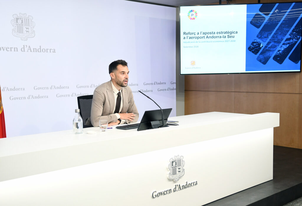 Presentación sobre el nuevo modelo de vuelos en el aeropuerto de Andorra